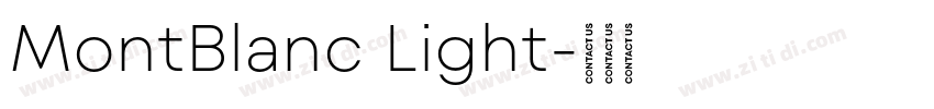 MontBlanc Light字体转换